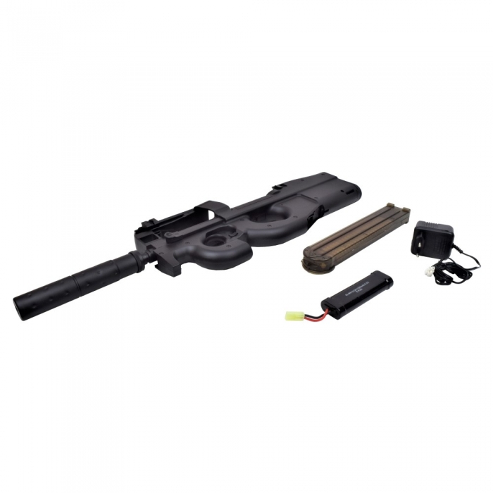CYMA FUCILE ELETTRICO P90 SILENCER VERSION NERO (CM060B) - immagine 3